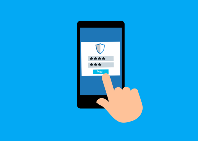 Free password login sign vector
