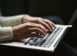 Person using laptop photo