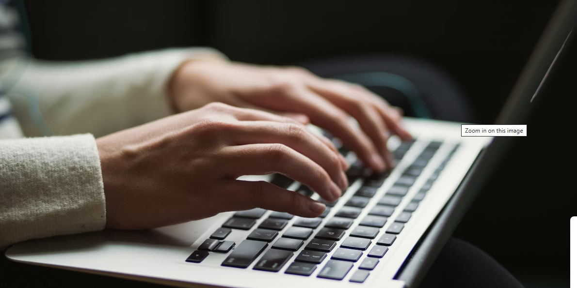 Person using laptop photo
