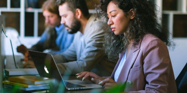 people working on computer